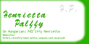 henrietta palffy business card